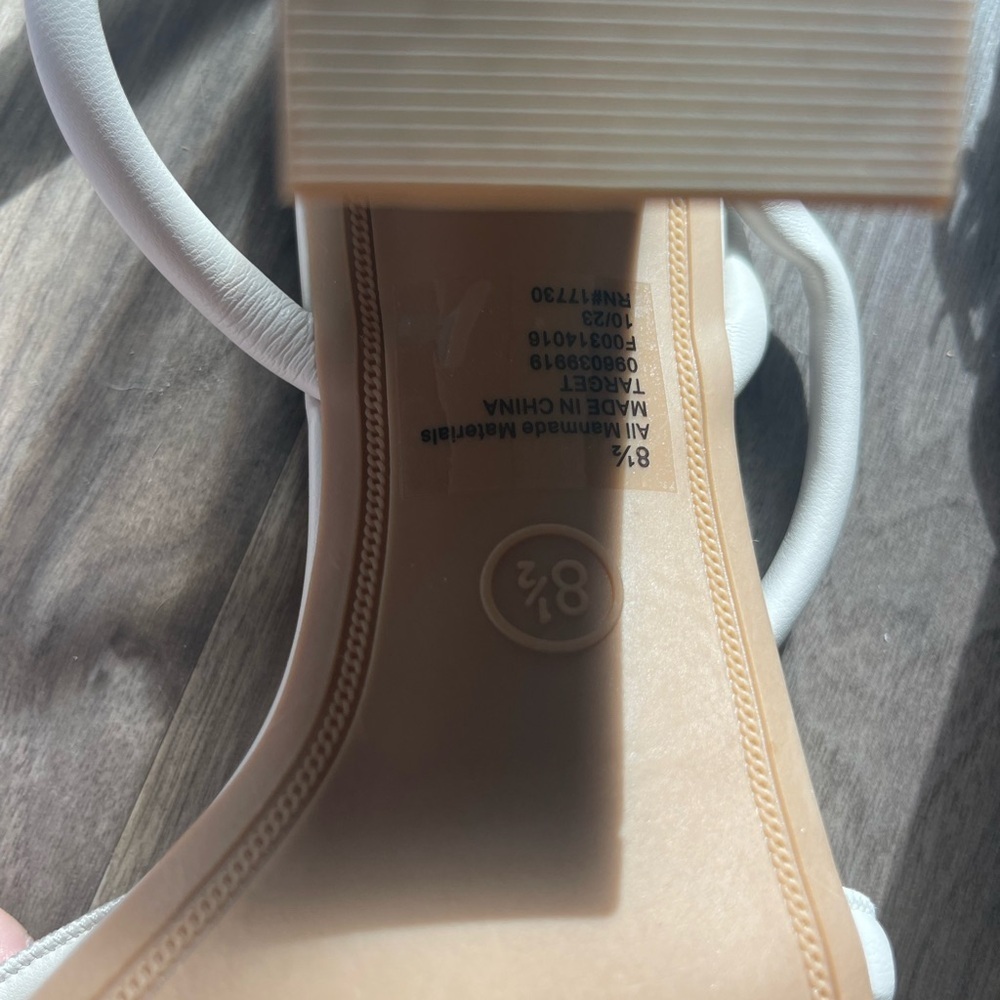 Target White Strappy Heels Modern Minimalist Design - Picture 4 of 7